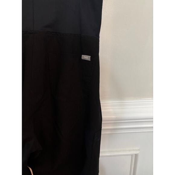 FIGS Maternity Scrubs Jogger Pants Bottoms Full Panel Black Large Stretch - Picture 4 of 7